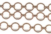 1 Foot 12mm Antique Copper Plate Round Chain with Figure-8 Link